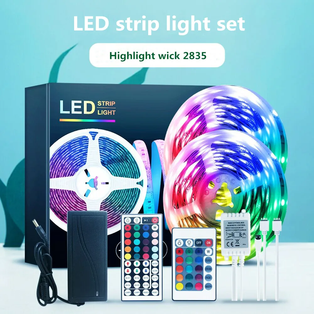 
LED Strip Lights 300 Leds 16.4 Ft with Remote Color Changing LED Strip Light Kit for Room, Kitchen, Bedroom Decoration 