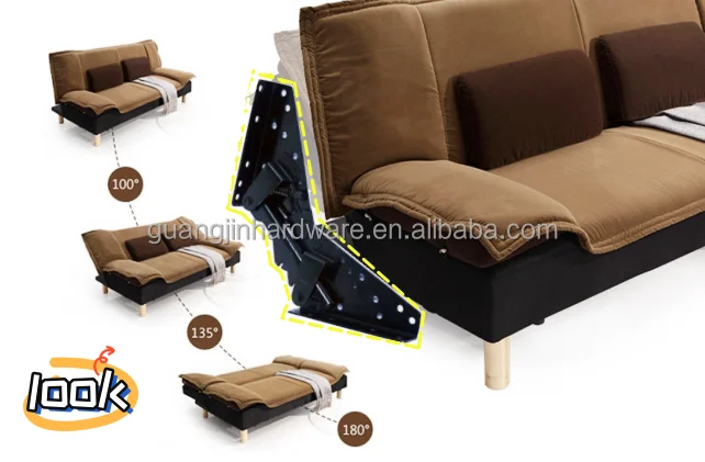 Factory Direct Sales Sofa Hinge 260mm Furniture Accessories Bed Mechanism 3 Position Adjustable Sofa Bed Hinge
