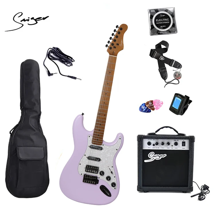 Factory wholesale Alnico SSH Pickup custom Full Size Electric St Guitars Professional Smiger Electric Guitar