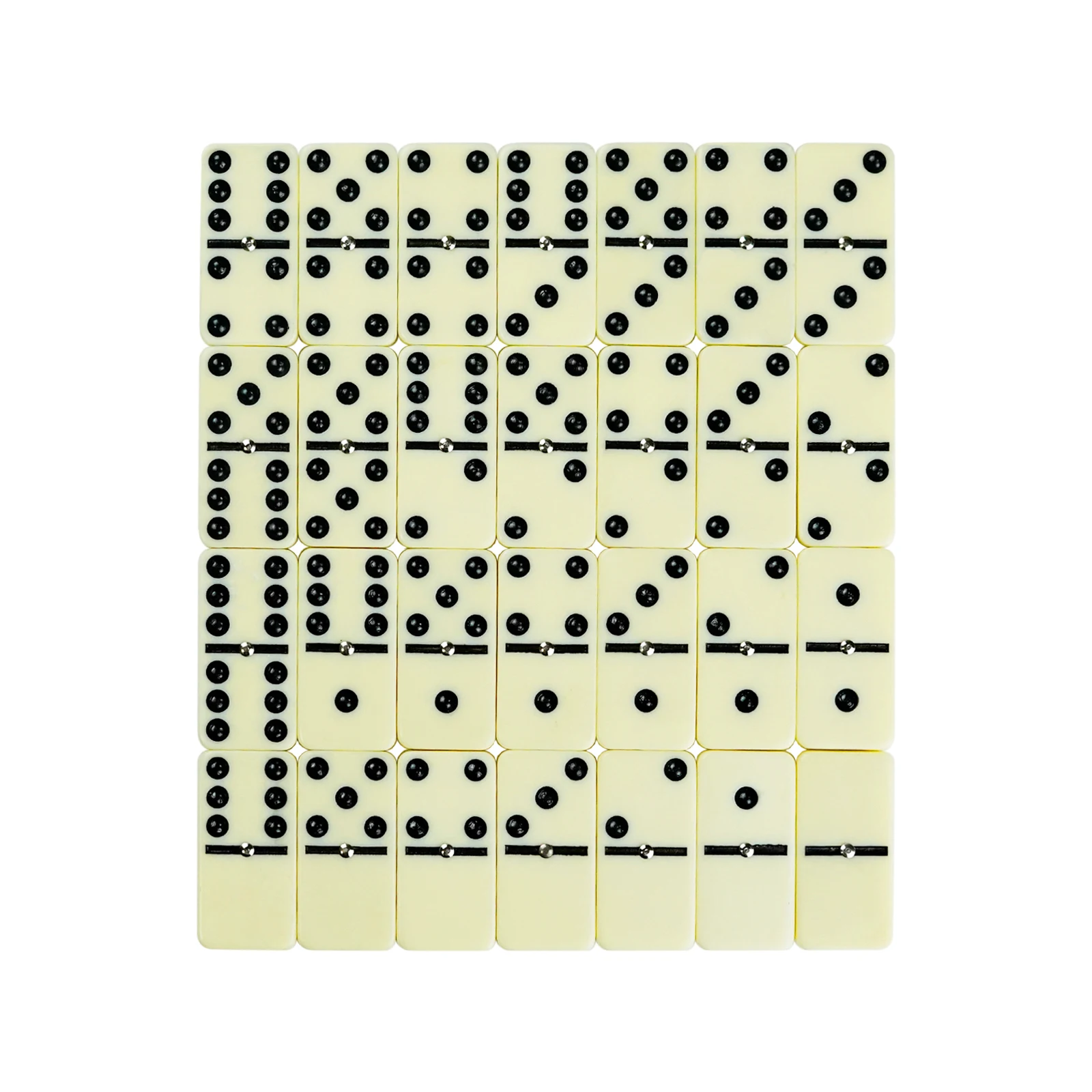 Оптовая продажа цветной акриловый игровой набор домино с двумя шестью и коробкой по индивидуальному заказу 28 шт.