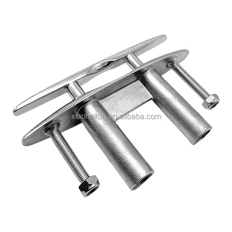Boat Yachting Stainless Steel Marine Equipment 316 6inch Flush Pop Up Cleat Marine Mooring Bollard For Boat