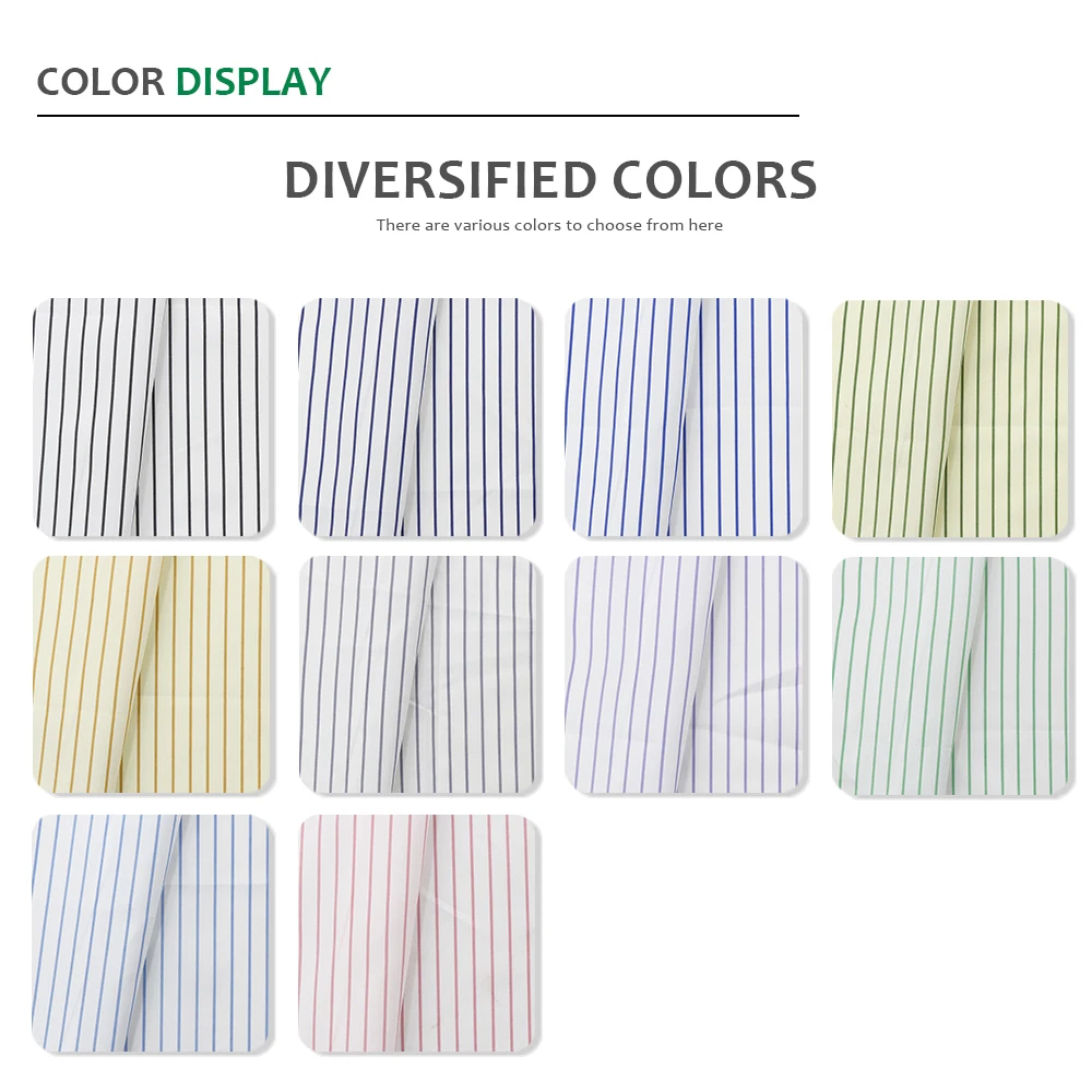 Online Wholesale Fabric Business Casual Pinstripe Shirts Fabric 50% Polyester 50% Cotton Casual Plain Stripe Fabric For Garments
