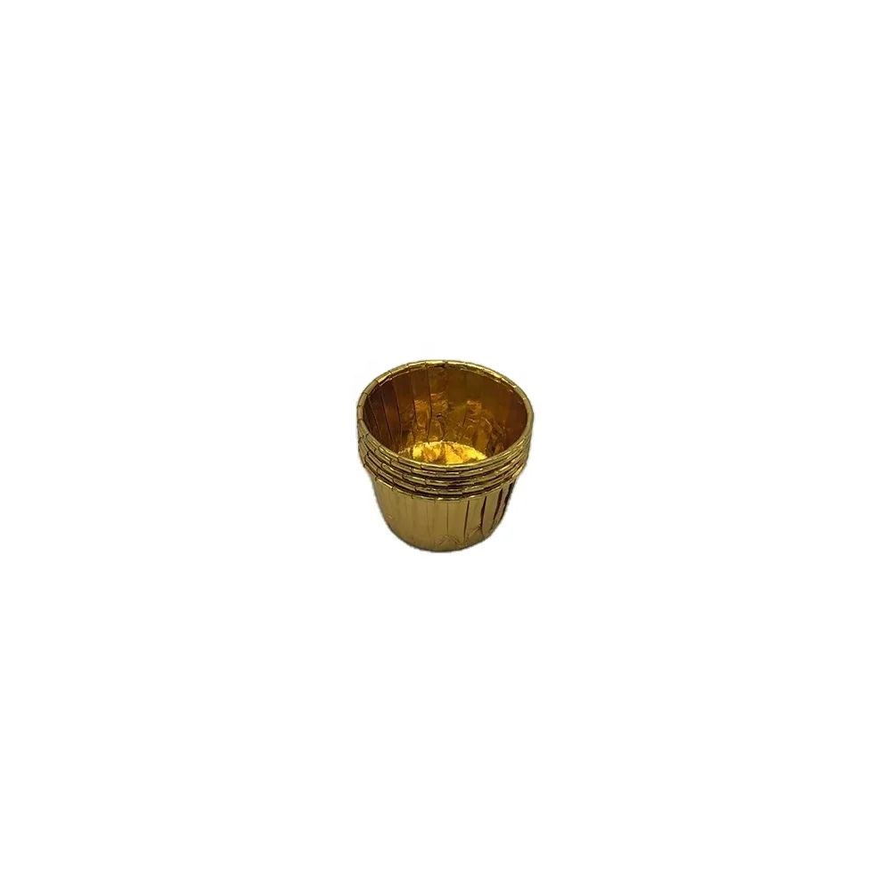High Quality Customizable 3 Color Aluminum Foil Round Small Portable Biodegradable Individual Cake Cup
