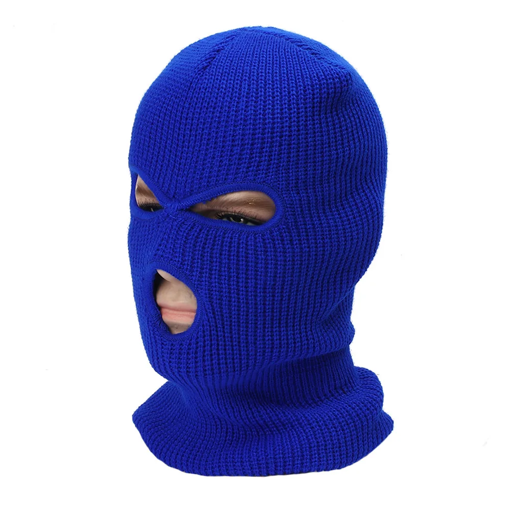 
Royal Blue Ski Mask Winter Face Mask Cap 3 Hole Balaclava Hood Warm Beanie Hat 
