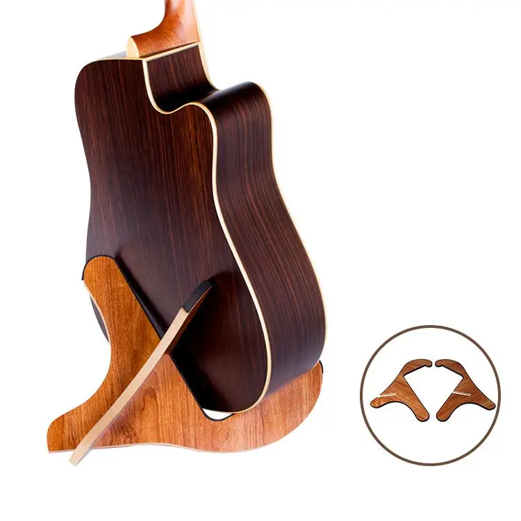 Wholesale musical instrument acoustic guitar accessories wooden acoustic guitar stand