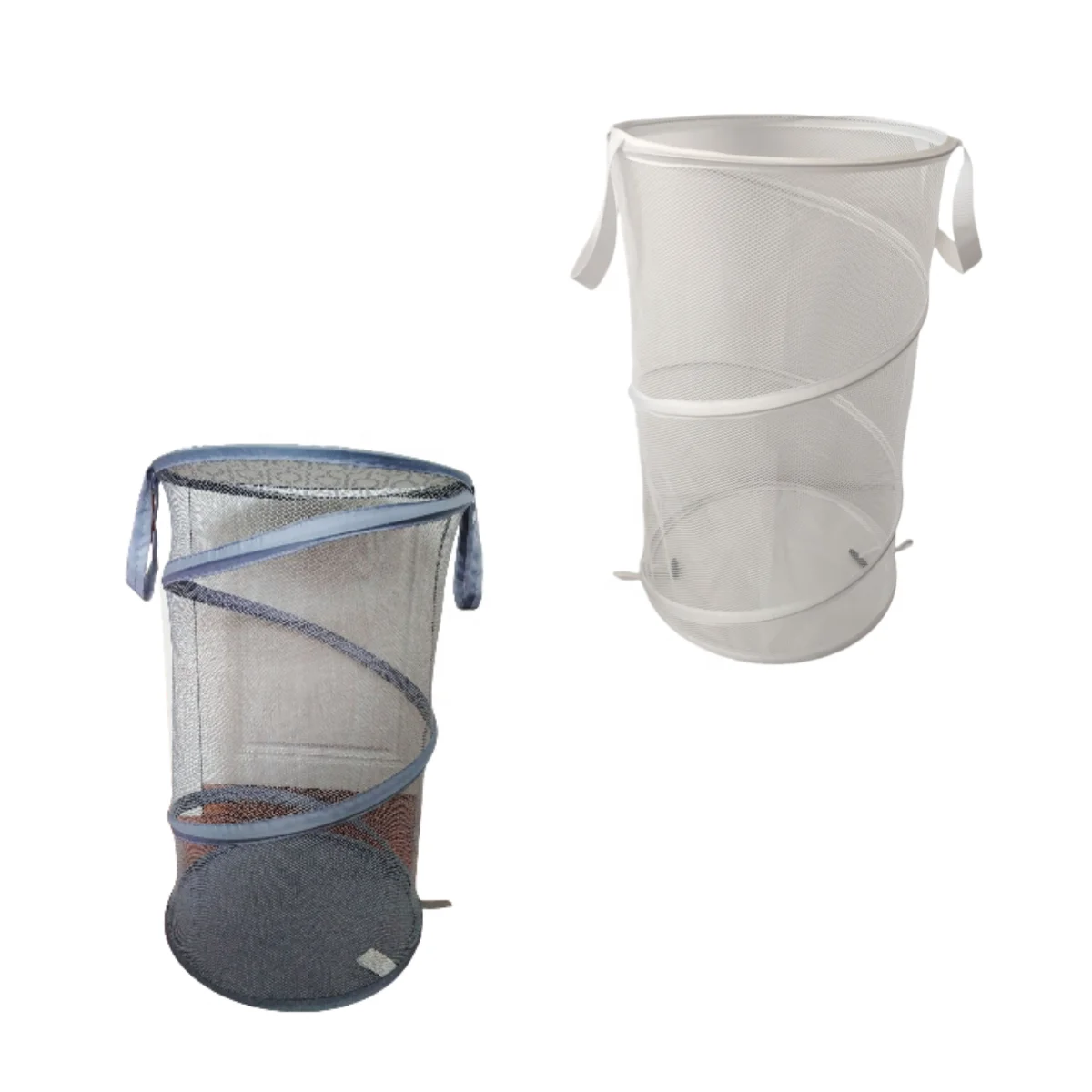 Factory custom made Mesh Popup Laundry Hamper Collapsible Laundry Basket Clothing Storage Basket  Pop-up folding laundry basket