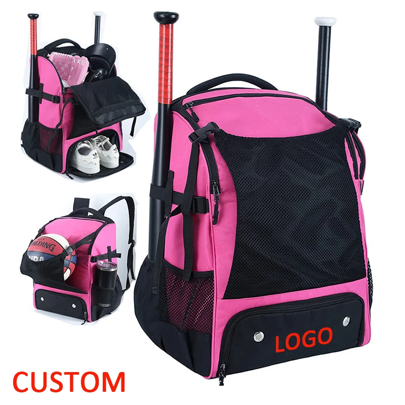 Custom Print With Team Logo Sport Equipment Bags Baseball Bags Sublimation Baseball Backpack
