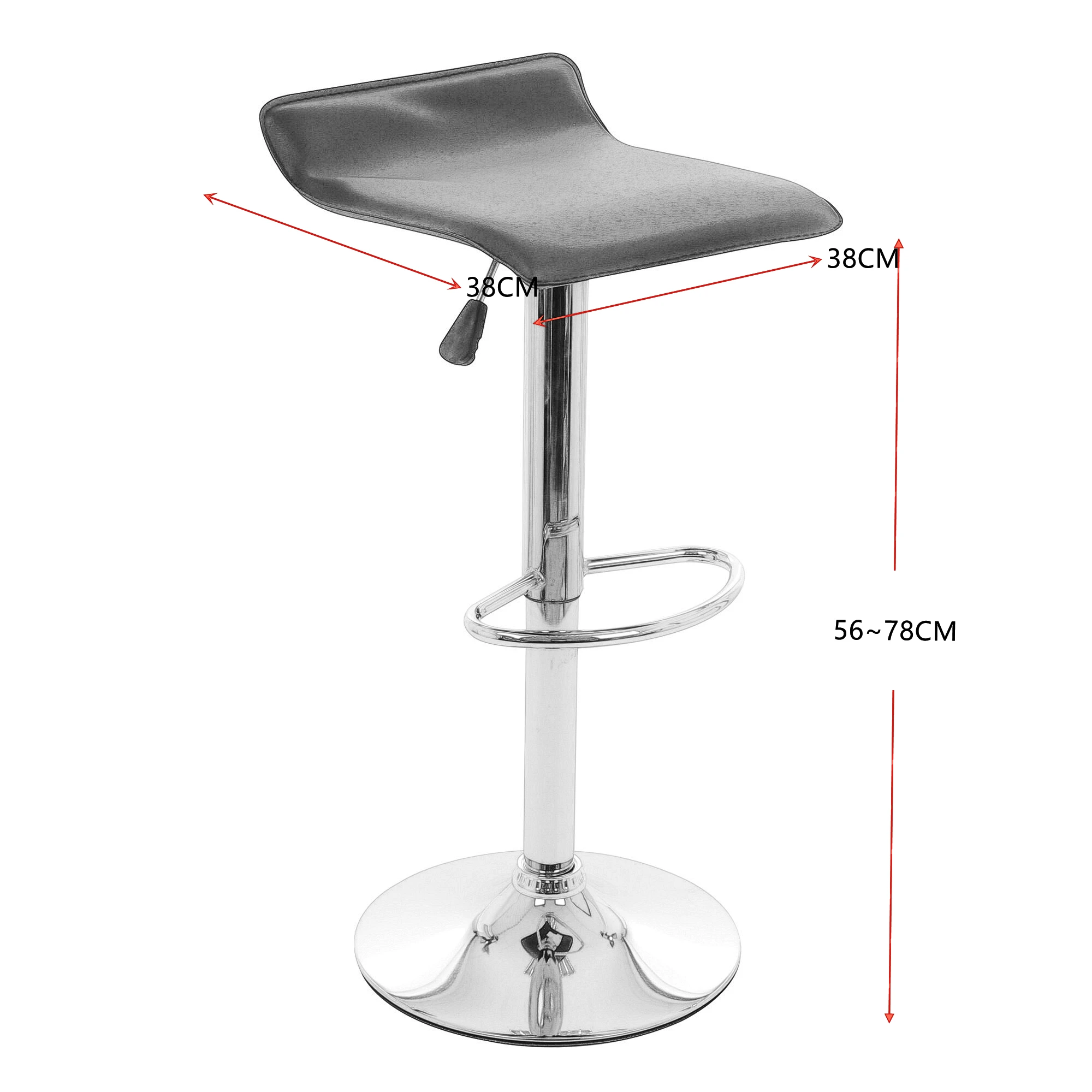 
Modern Comfortable Swivel Height Adjustable Dining Bar Stool Leather Chairs 