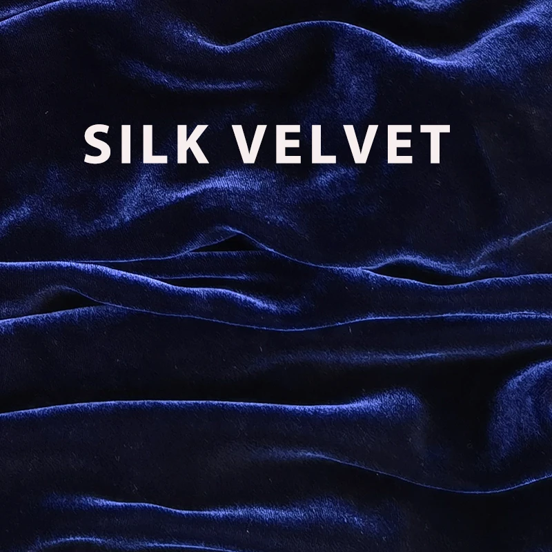luxury high quality winter thick black navy shiny ombre silk polyester velvet fabric for clothes