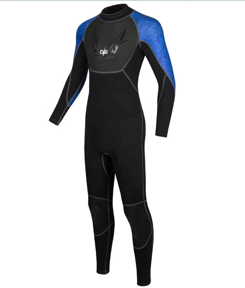 DIVESTAR New Design 3mm Neoprene Nylon Fabric  Flat lock Laminated Three Color Options Scuba Diving Wetsuit