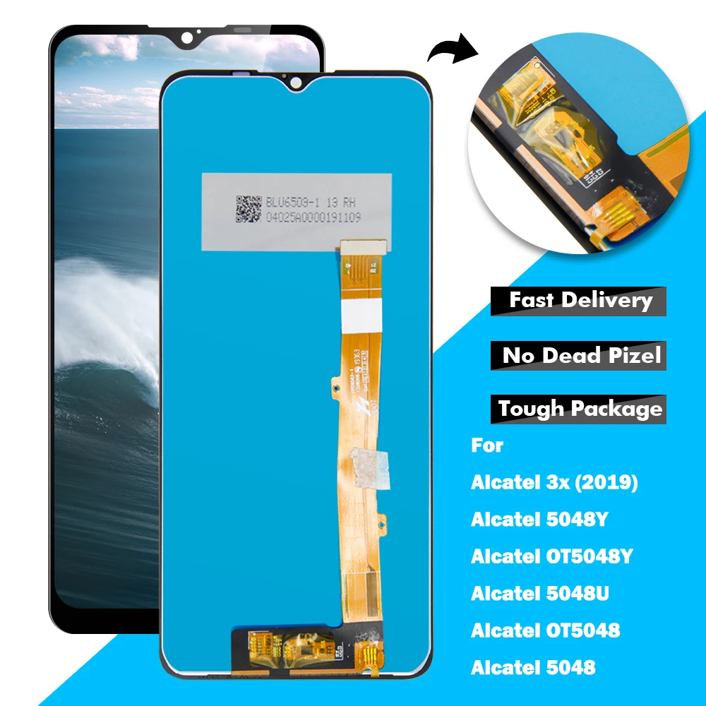  ЖК-дисплей с сенсорным экраном и дигитайзером в сборе для alcatel 3x2019 5048 5048Y 5048U OT5048Y