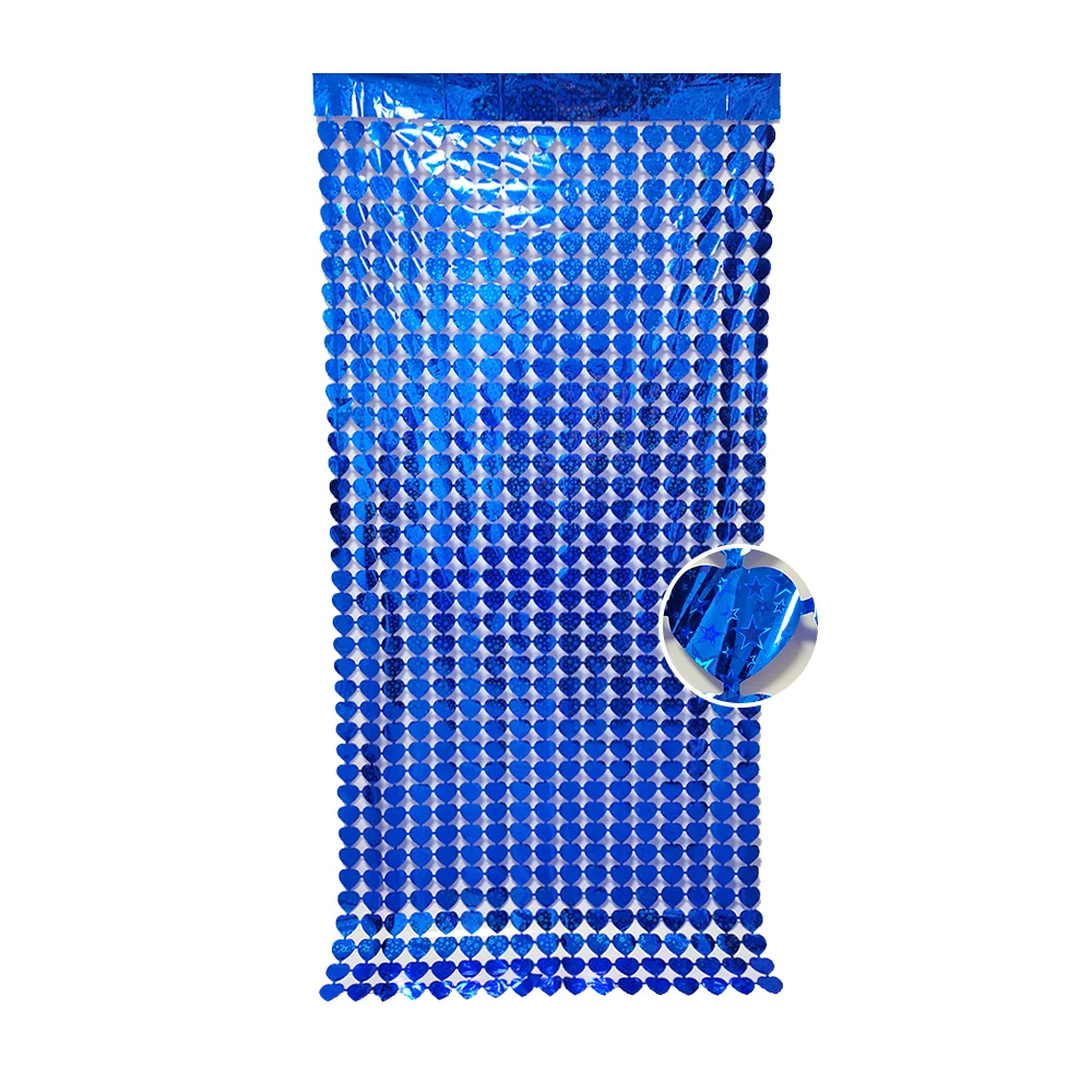 Bachelorette Hawaiian Party christmas Decorations Backdrop Metallic Tinsel Door Heart Foil Curtain