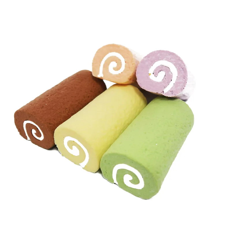 Promotional kawaii scented PU foam cake squishy toy cake roll squishy