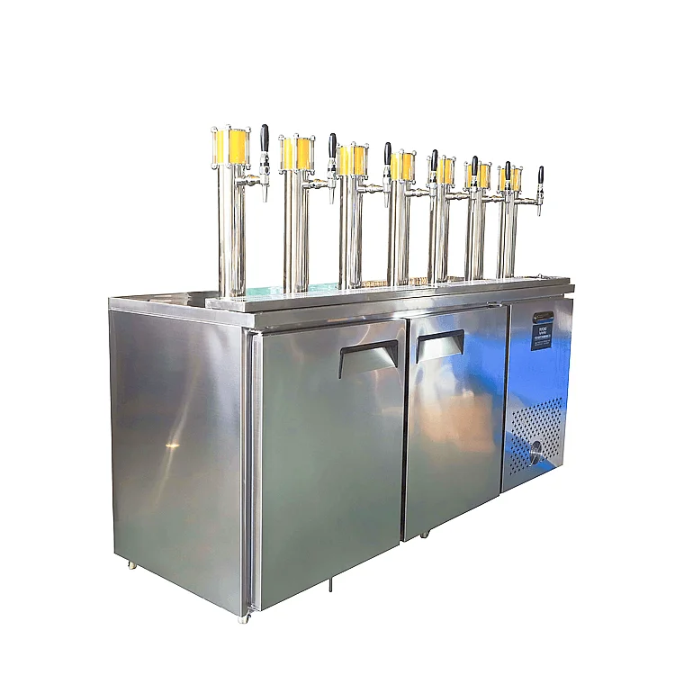 FUYONG Size Customize Beer Keg Fridge Air Cooling Beer Cooler Machine stainless steel  Kegerator and Keg Beer Cooler