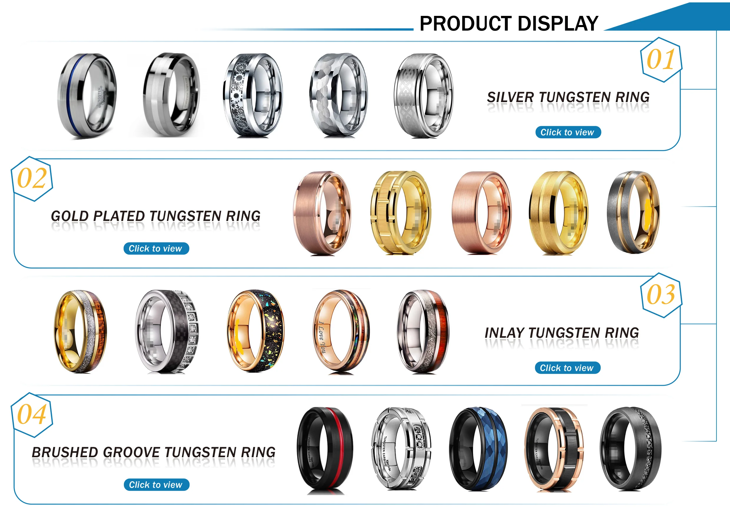 Ouyuan Jewelry Wholesale 8mm Tungsten Ring Men Women Fashion Engagement Wedding Band Antlers Turquoise Koa Wood Inlay