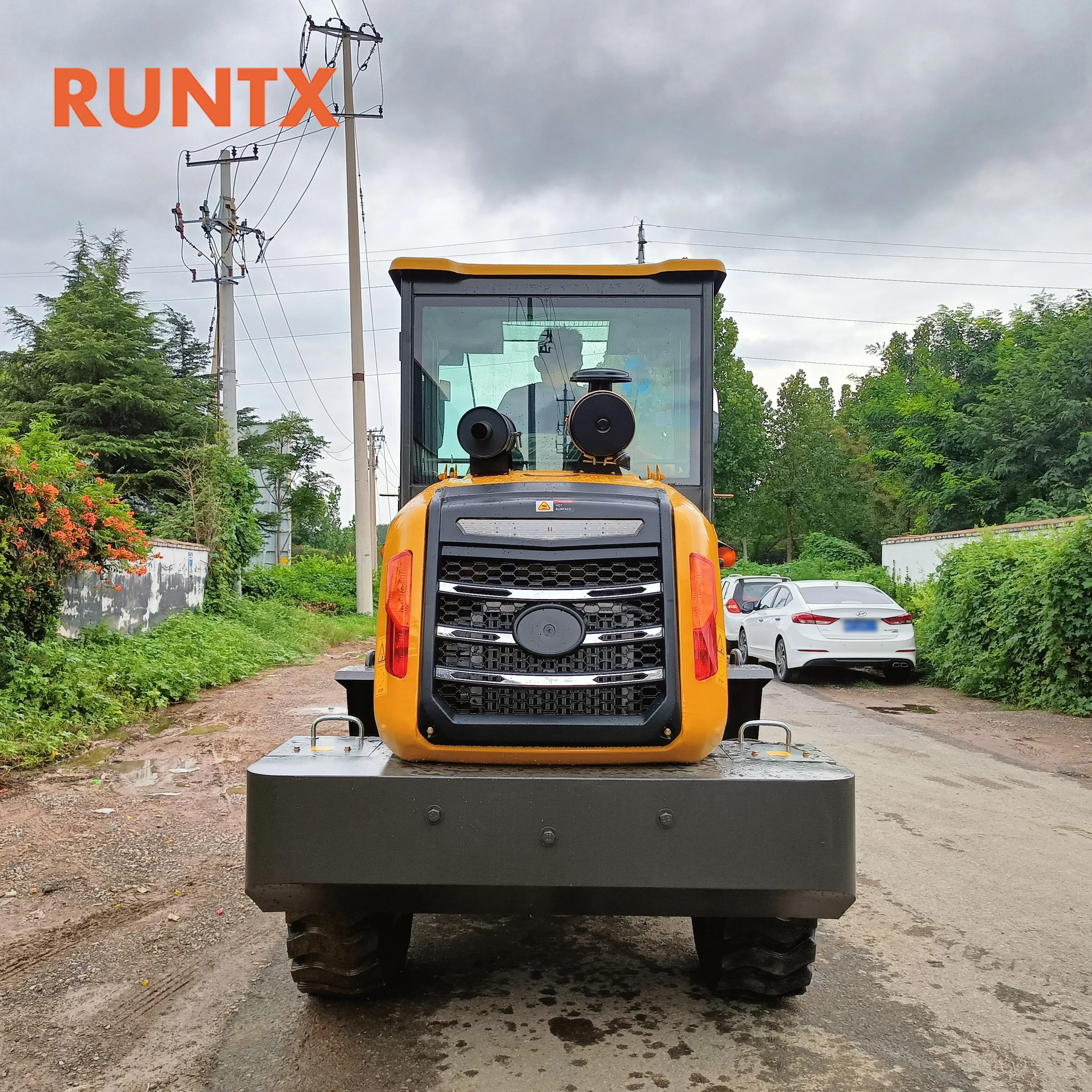 2024 front end loader 1 ton 1.5 ton 2 ton mini wheel loader with wooden grabbing clamps