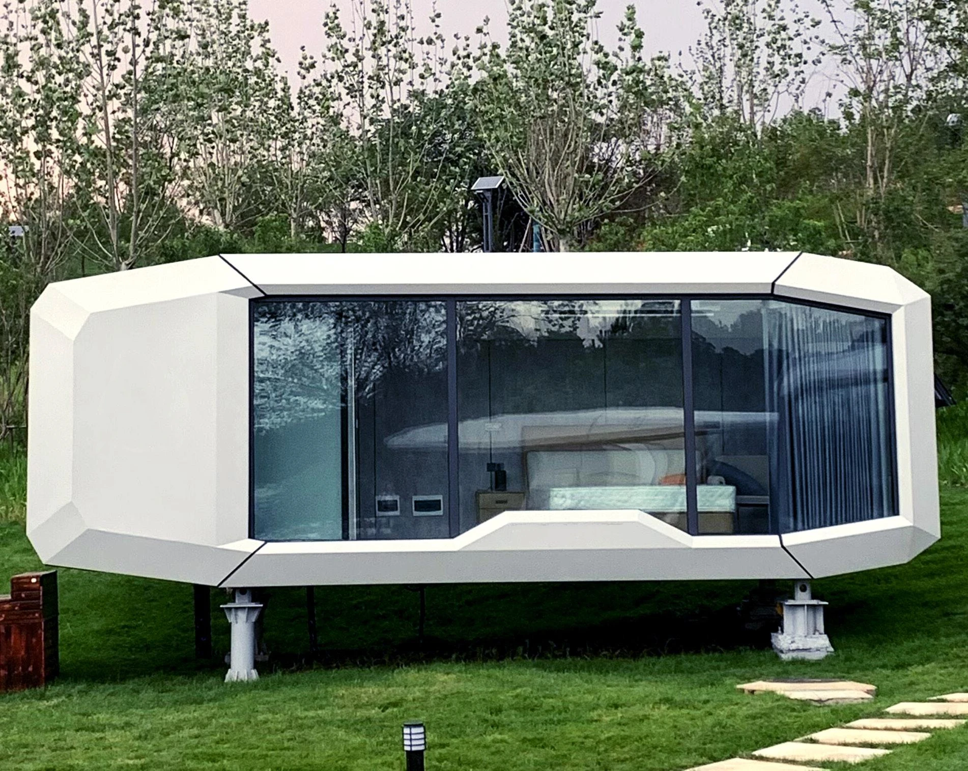 4 Bedroom Villa Aluminium Glass Modern Home hotel houseboat prefab house