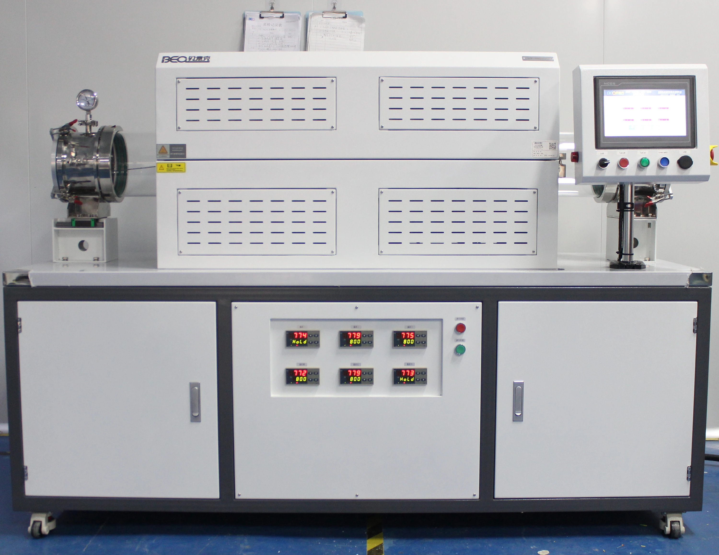 Large diameter split type 1200C tube furnace