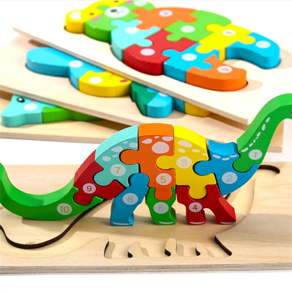 new design animal mini puzzle 3D Wood puzzles children wooden novelty puzzle gift for kids cognitive toys