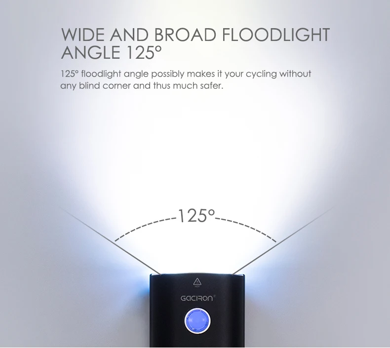 Gaciron V9DP-2000 Off-road 2000 Lumen LED Ultra Bright Light Lamp Power Bank Functional Type-c Rechargeable Bicycle Accessories