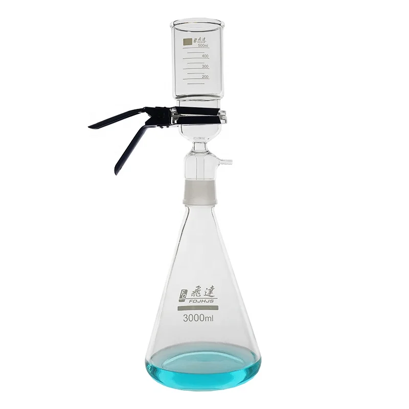 Professional laboratory Manifolds glass filter Glass Solvent vacuum filtration assembly