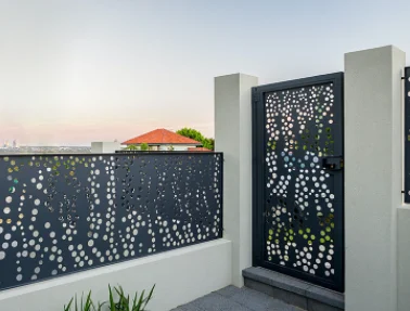 Customized Decorative Courtyard Entrance Aluminum Garden Fence Gate Driveway Sliding Gate