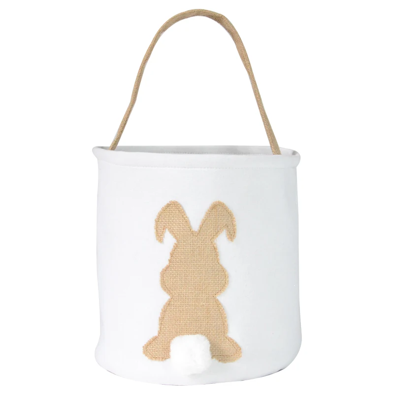 Factory Direct Stock 36 Styles New Gifts Carry Bucket Easter Basket Bag with Jute Bunny