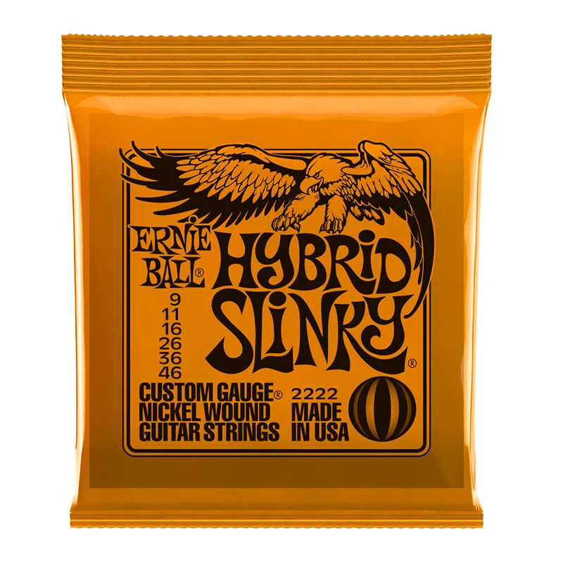  Струны Ernie Ball оригинальные для электрогитары 2220 2221 2222 2223 6 струн с никелевой обмоткой 009 010