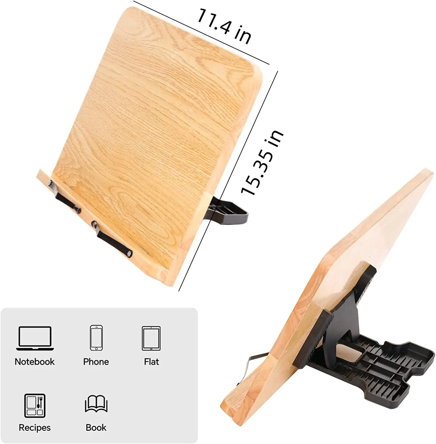 Лидер продаж, деревянная бамбуковая подставка-держатель, регулируемая складная бамбуковая подставка для чтения книг для детей