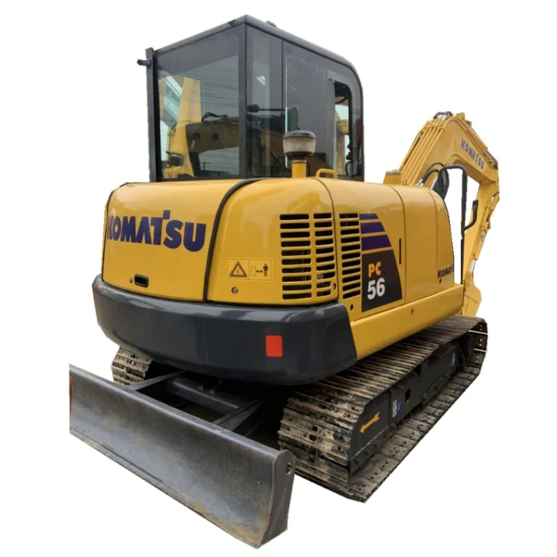 Second hand Komatsu PC56-7 excavator 5.6 ton hydraulic crawler large backhoe excavator cheap for sale