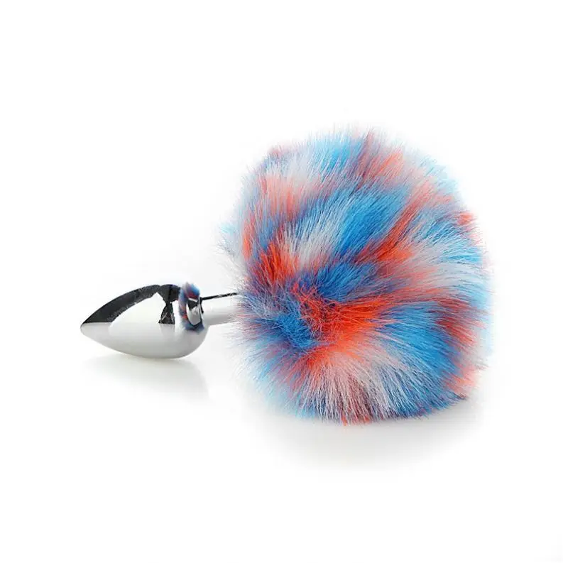 amaozn hot sale Adult Toys Small Hair Ball Metal Rabbit Tail Anal Plug Bunny Butt Plug sextoys femme anal plug