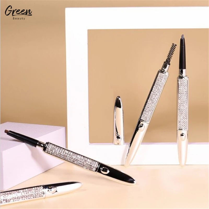 Best Selling Luxury Smudge-proof Slim Eyebrow Pencil Retractable Oem Cruelty Free Private Label Custom Precise Brow Pencil