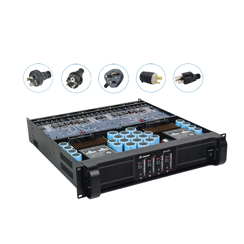 DS-20Q sound  dj class td 4 channel subwoofer 2000 watts power amplifier audio