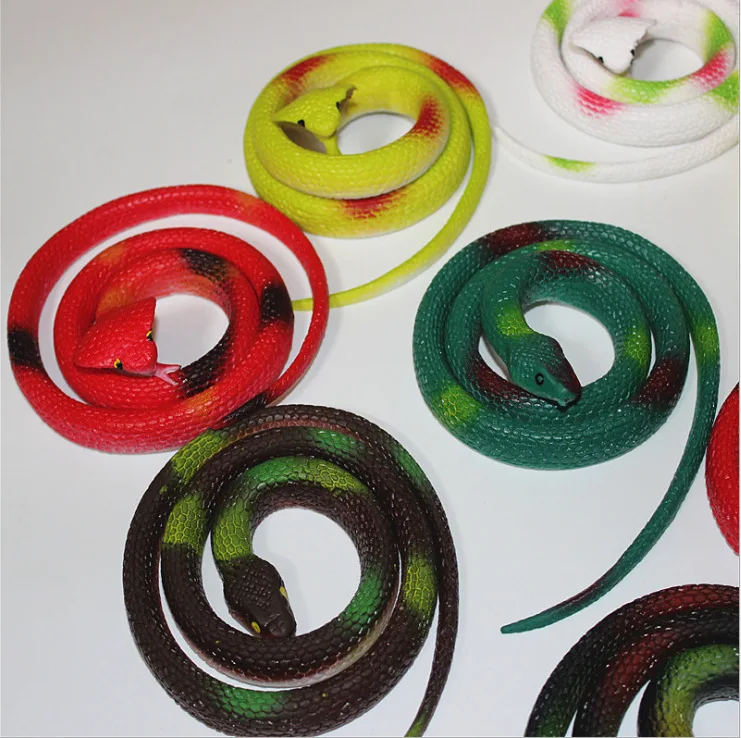 Halloween New Arrival Factory Direct Fun Funny Squeeze Artificial Silicone Animal Rubber Snake Toy