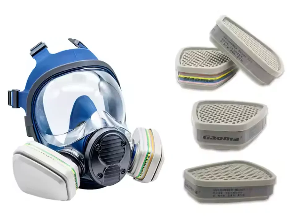 New Safe Activated Prevent Chemische Decoration Shield Oxygen Filtration Full Face Respiratory Gas Maschera gas mask set