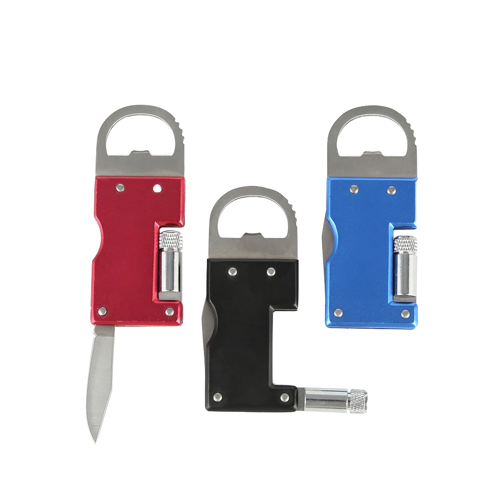 Promotional Gifts Multi Functional Beer Bottle Opener Manual Beer Opener with Led Light and Folding Knife