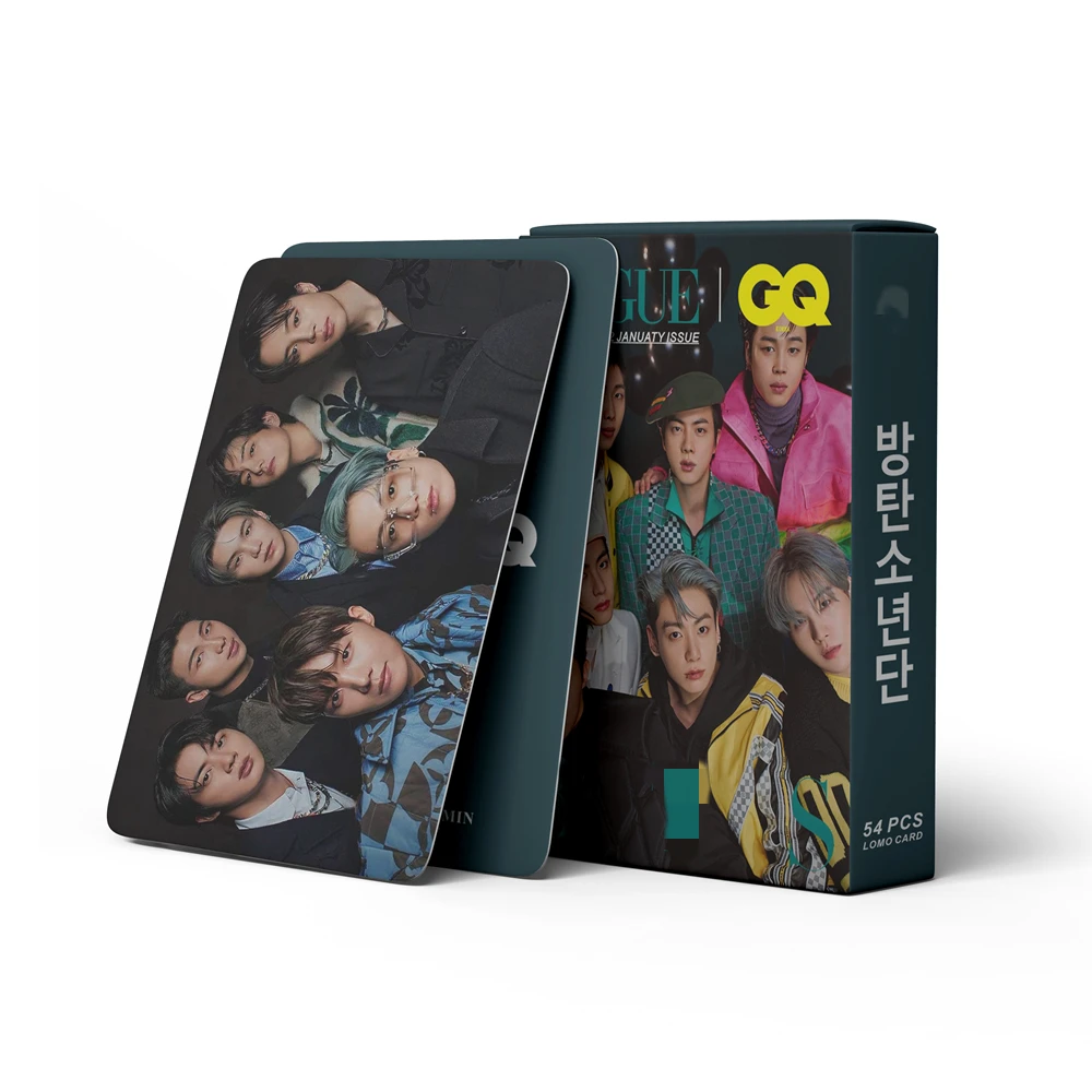 Wholesale 54pcs/box Kpop Idol Merchandise Bangtan Boys 2022 GQ VOGUE Magazine Photocard Lomo Card