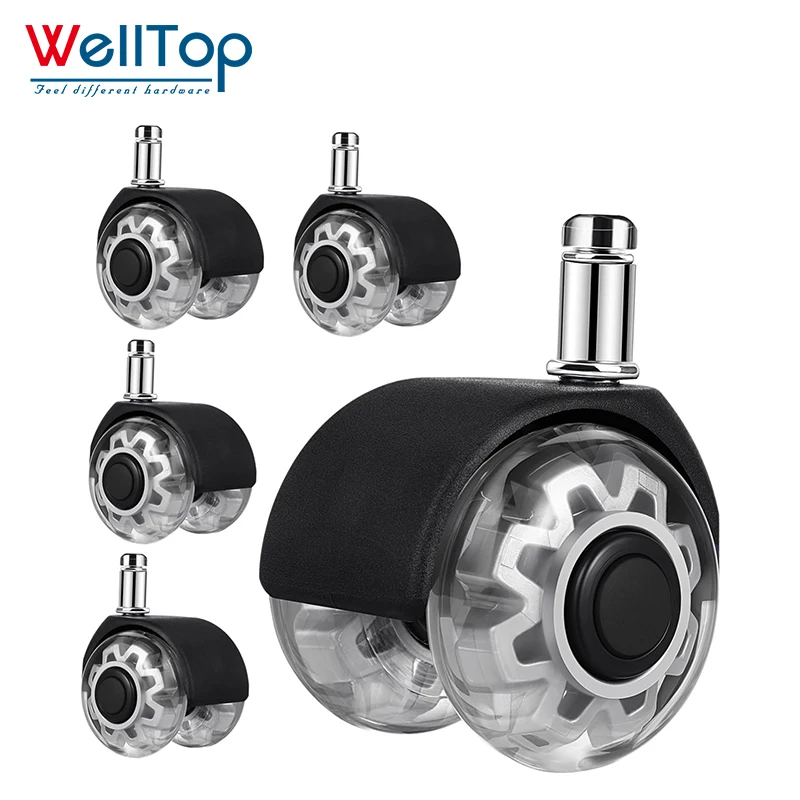 WELLTOP Hot Sale Furniture Accessories Swivel Rotate Furniture Caster Wheel Furniture Casters for Trolley Office Computer Chair