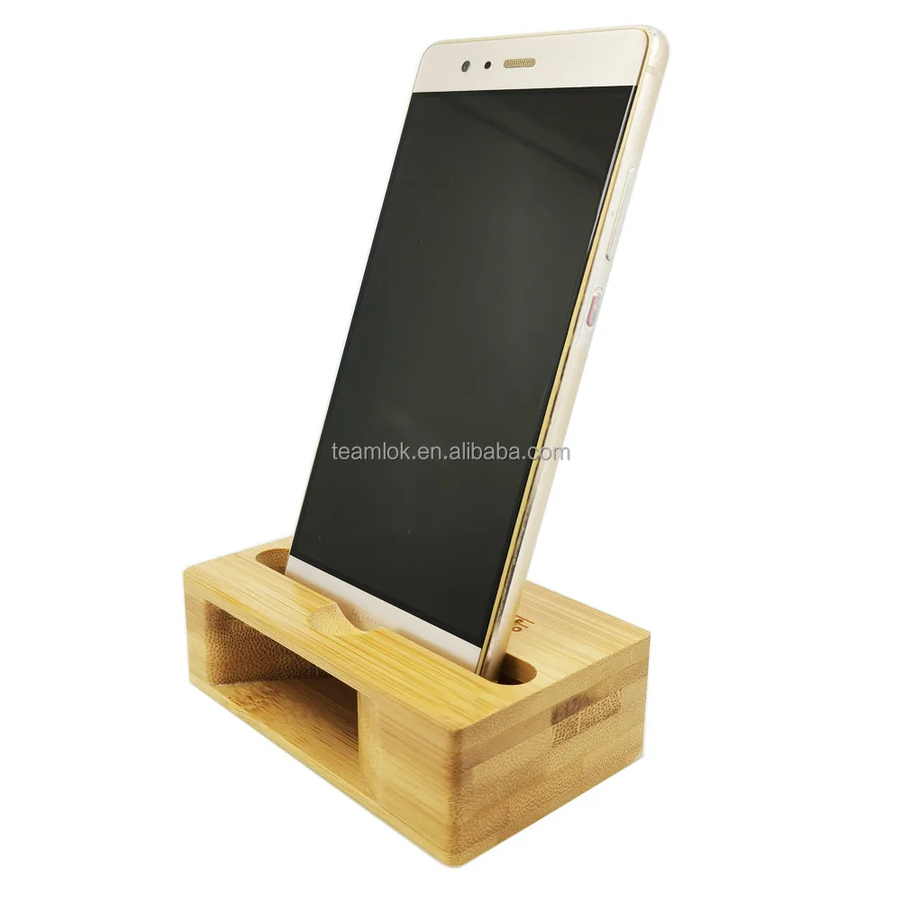 Bamboo Cell Phone Holder Mobile Phone Loudspeaker Cheap Natural Wood Loudspeaker