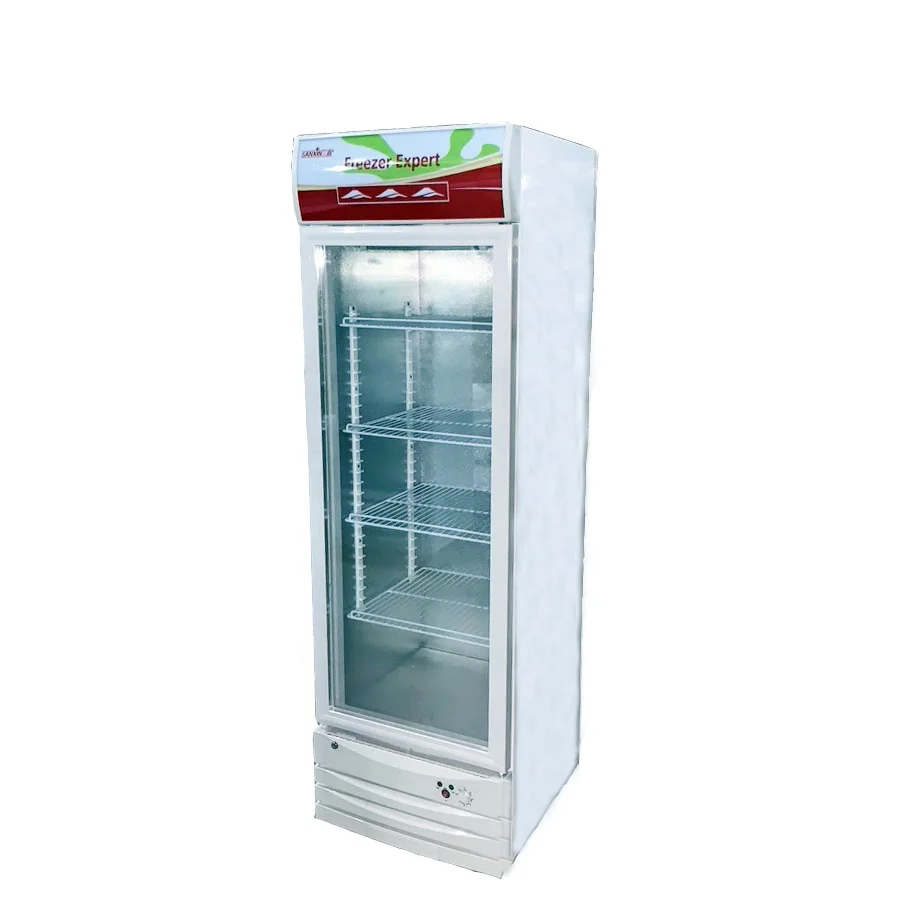 268L Upright Single Glass Door Display Showcase Beverage Cooler For Supermarket LSC-268