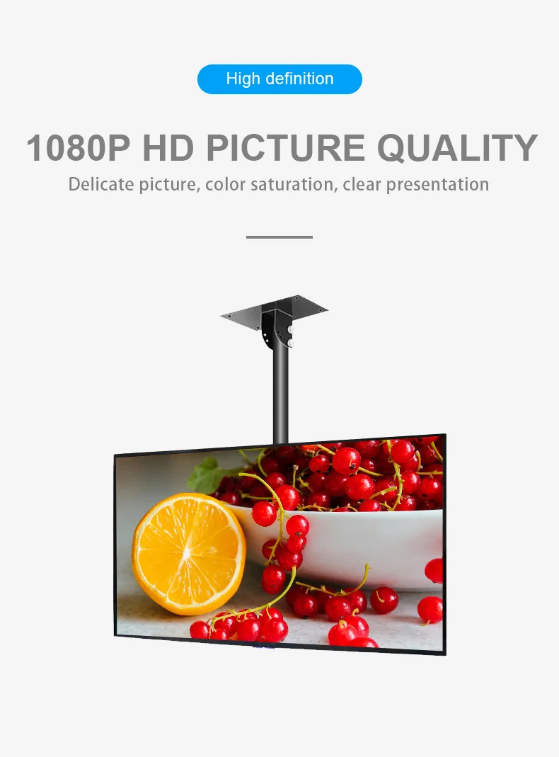 HD 4k высокая яркость тонкий надувной недвижимости 55 дюймов вертикальный ЖК-рекламный телевизор