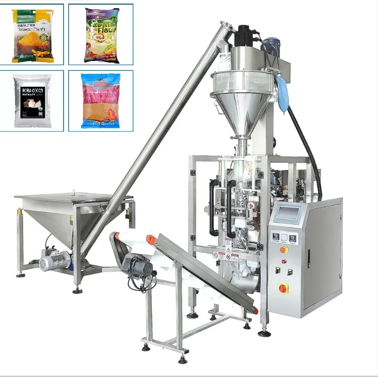 Factory price Automatic dry powder milk nitrogen filling powder feeding weighing sealing date printing packing machine