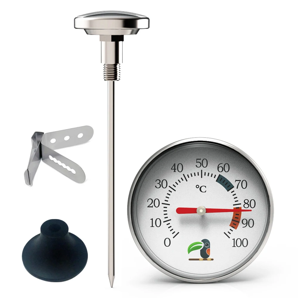 Stainless Steel Dial Pocket Thermometer Instant Read for milk Coffee Water Temperature cooking thermometer