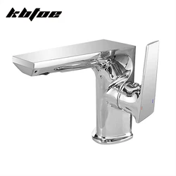 Modern Single Handle Brass Hot Cold Water Mixer Tap Sink Bathroom Basin Faucet