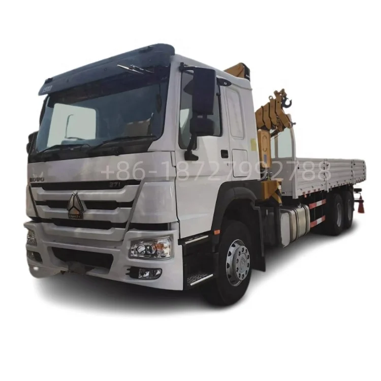 Автокран-самосвал HOWO 6x4 от 8 до 12 т телескопический кран с держателем стрелы 25 автокран-манипулятор Новый Правый ручной привод
