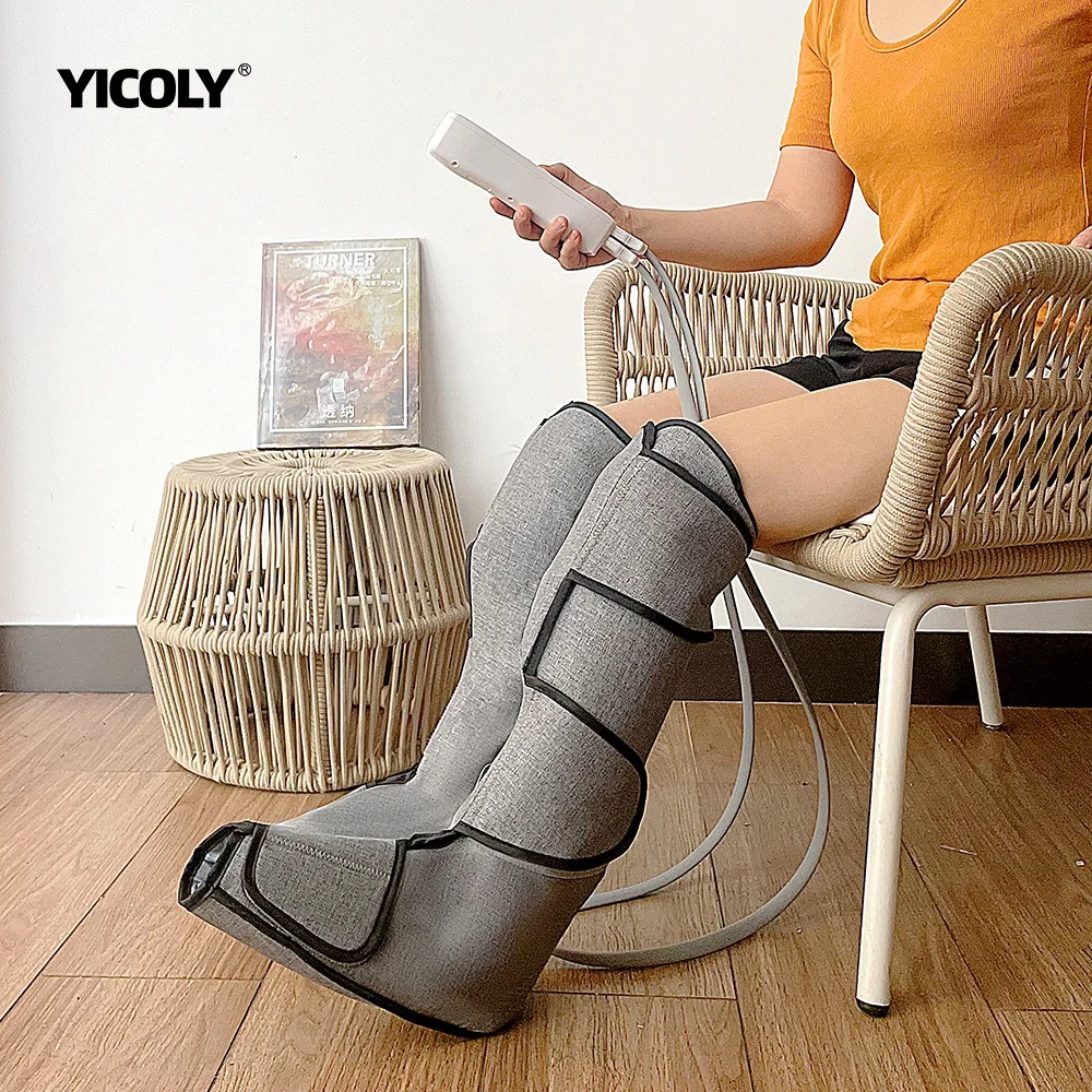 YICOLY keep fit pro air compression heating foot massager leg massage machine