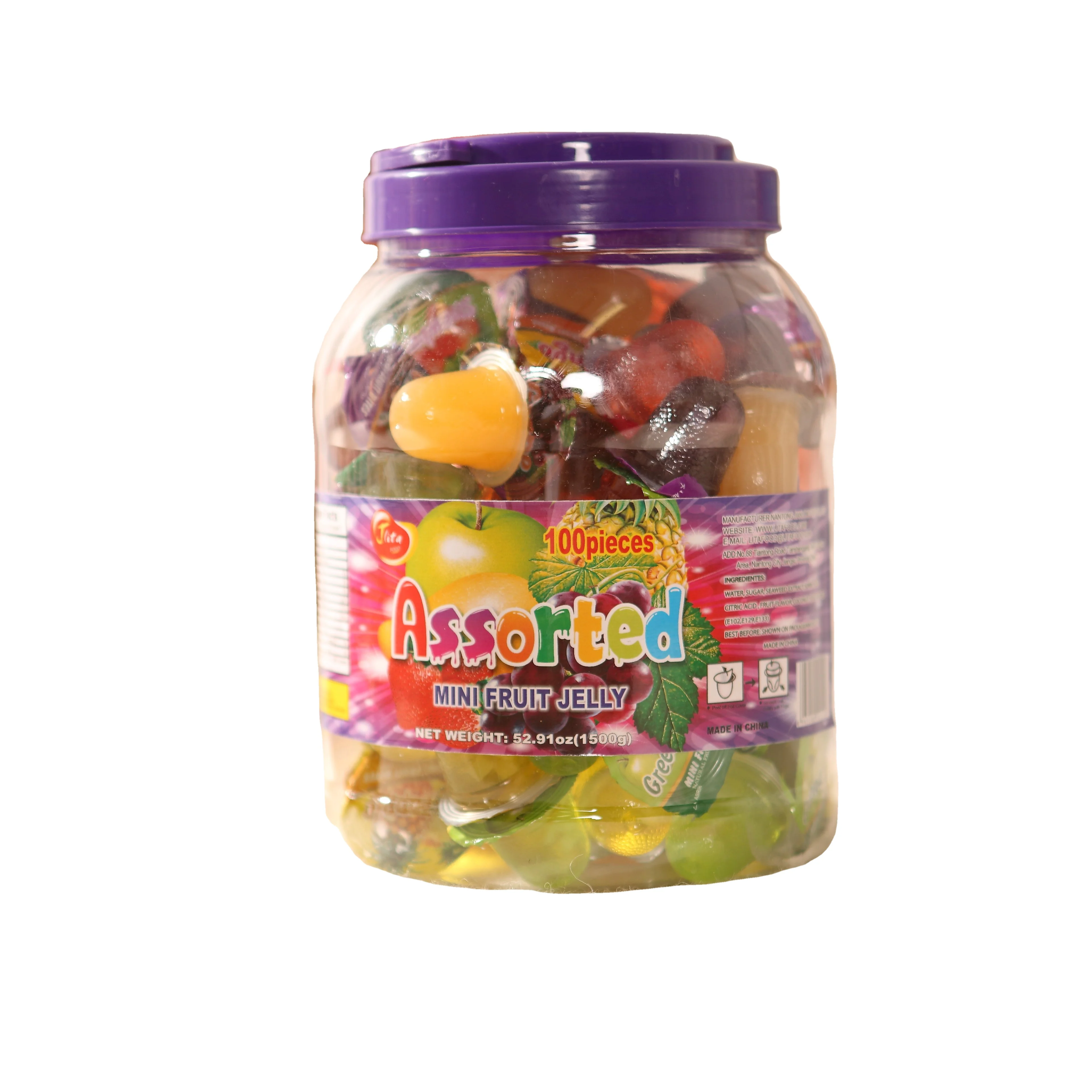 mini jaleas 100pcs Round Jar Mini Fruit Jelly Pudding Cup