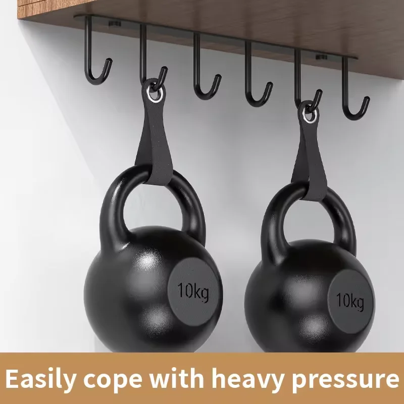 Lazy Bear factory Direct Sales 304 Stainless Steel Household Cabinet Underneath Hook Kitchen Mug Non Punching Hook Bracket