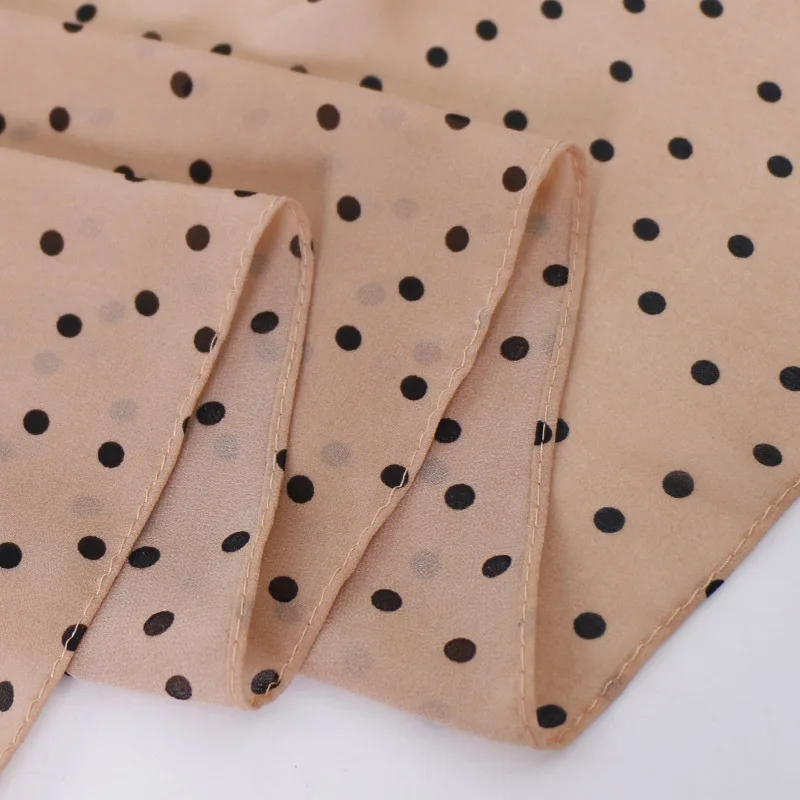 
Hot sale custom wholesale tudung shawl polka dot chiffon hijab scarf 