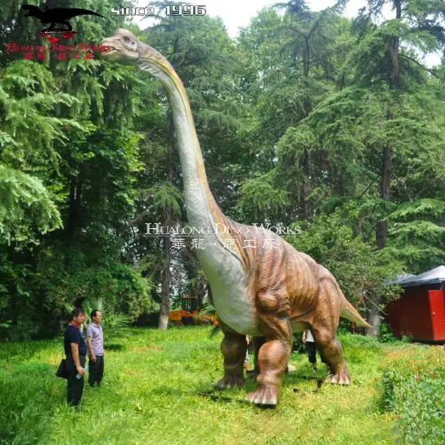 Amusement Games Outdoor Animatronic Long Neck Dinosaur and Statue Sculpture For Dinosaur